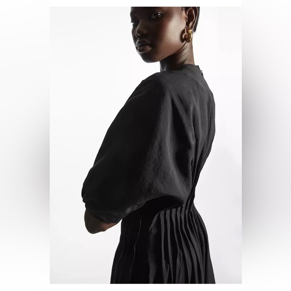 COS Black Midi Dress Size 12 - Picture 4 of 14